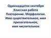 Морфология. Имя существительное, имя прилагательное, имя числительное
