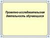 Проектно-исследовательская деятельность обучающихся