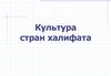 Культура стран халифата