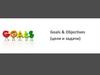 Goals & Objectives (цели и задачи)