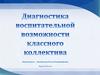 Диагностика воспитательной возможности классного коллектива