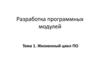 Разработка программных модулей. Тема 1. Жизненный цикл ПО
