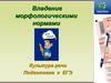 Владение морфологическими нормами