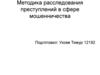 Методика расследования преступлений в сфере мошенничества