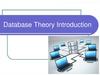 Database Theory Introduction