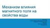 Механизм влияния магнитного поля на свойства воды