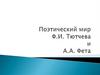 Поэтический мир Ф.И. Тютчева и А.А. Фета