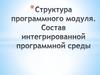 Структура программного модуля. Состав интегрированной среды