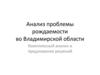 Анализ проблемы рождаемости во Владимирской области. Комплексный анализ и предложения решений