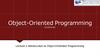 Object-Oriented Programming