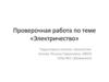 Проверочная работа по теме «Электричество»