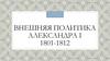 Внешняя политика Александра I (1801-1812)