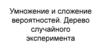 Умножение и сложение вероятностей. Дерево случайного эксперимента