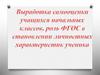 Выработка самооценки учащихся начальных классов, роль ФГОС в становлении личностных характеристик ученика