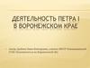 Деятельность Петра I в Воронежском крае