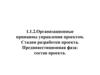 Организационные принципы управления проектом. Стадии разработки проекта. Прединвестиционная фаза: состав проекта