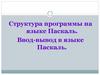 Структура программы на языке Паскаль. Ввод-вывод в языке Паскаль