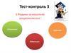 Тест - контроль 3. Выберите правильный вариант ответа