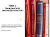 Гражданское законодательство. Тема 2