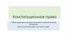 Конституционное право. Общая характеристика Конституционного права Российской Федерации
