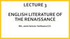 English literature of the renaissance