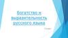 Богатство и выразительность русского языка  (5 класс)