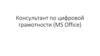 Консультант по цифровой грамотности (MS Office)