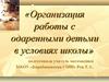 Организация работы с одаренными детьми в условиях школы