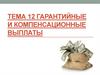 Гарантийные и компенсационные выплаты