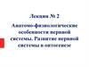 Анатомо - физиологические особенности нервной системы  (лекция № 2)