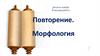 Повторение. Морфология