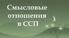 Смысловые отношения в ССП