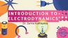 Introduction to electrodynamics