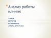 Анализ работы клиник