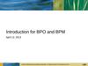 Introduction for BPO and BPM