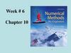 Numerical Methods for Engineers. Week # 6. Chapter 10
