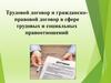 Трудовой договор и гражданско-правовой договор в сфере трудовых и социальных правоотношений