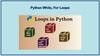 Python While, For Loops