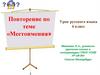 Повторение по теме «Местоимения». 6 класс