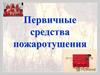 Первичные средства пожаротушения