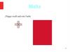 Malta. Flagge weiß und rote Farbe