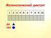 Сложение отрицательных чисел. Математический диктант