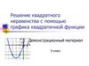 Решение квадратного неравенства с помощью графика квадратичной функции