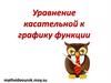 Уравнение касательной к графику функции