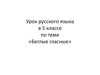 Беглые гласные. Урок русского языка в 5 классе