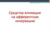 Средства влияющие на афферентную иннервацию