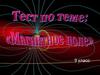 Тест по теме: "Магнитное поле". 9 класс