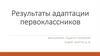 Результаты адаптации первоклассников