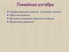 Линейная алгебра. Невырожденные матрицы. Основные понятия