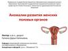 Аномалии развития женских половых органов